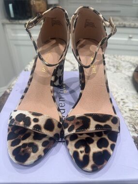 Madden Girl Leopard Print Ankle-Strap Block Heels